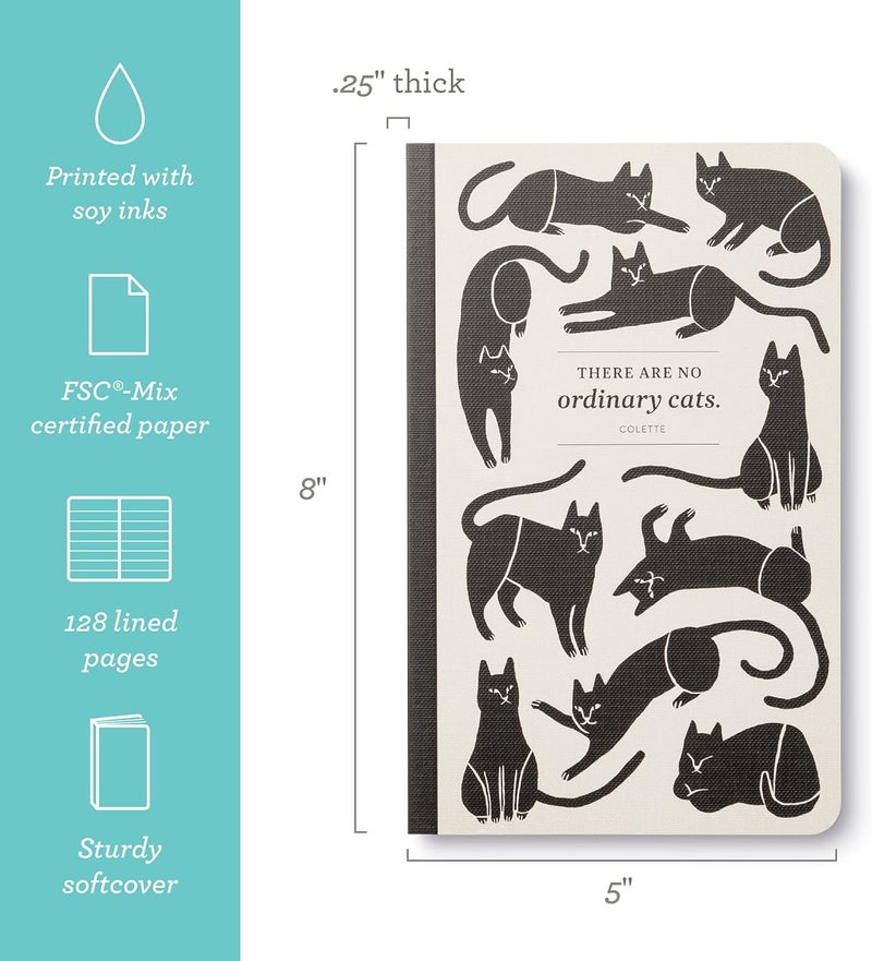 Compendium Softcover Journal - There are no ordinary cats. – A Write Now Journal with 128 Lined Pages, 5″W x 8″H - Image 2